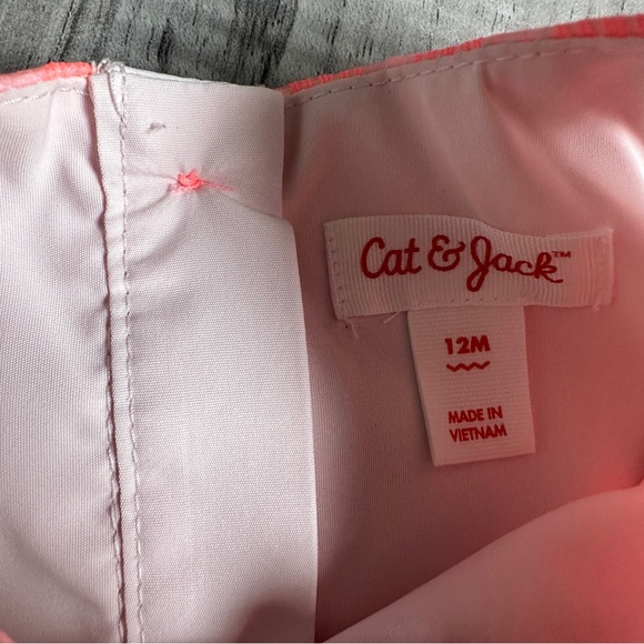 NWT- Cat & Jack Coral party dress - size 12 months - Picture 8 of 10